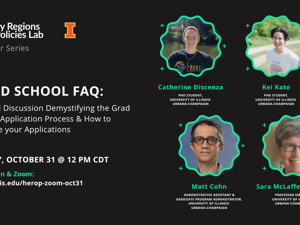 October Speaker Series: Grad School&nbsp;FAQ
